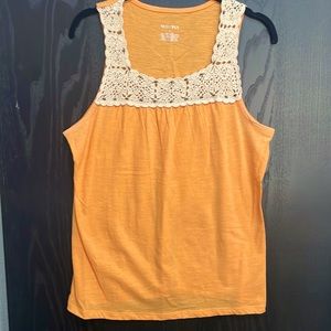 EUC Merona Beaded Orange Tank Size Large